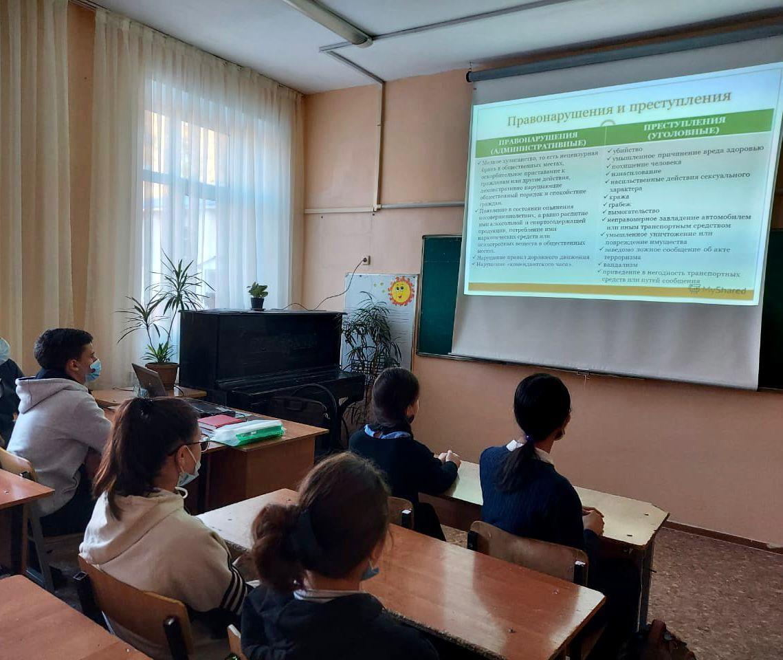 Классный час "Правонарушения и преступления"