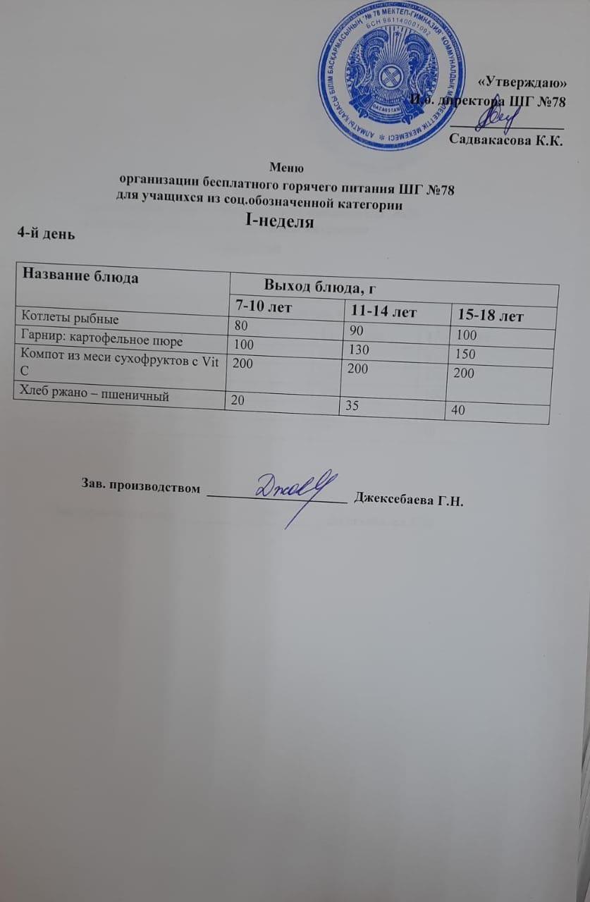 Ас мәзірі 27.10.2011     Меню  на 27.10.2011