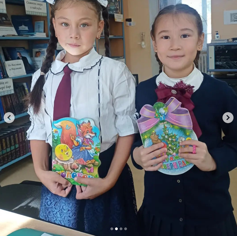 78 МГ кітапханасында көңілді үзіліс