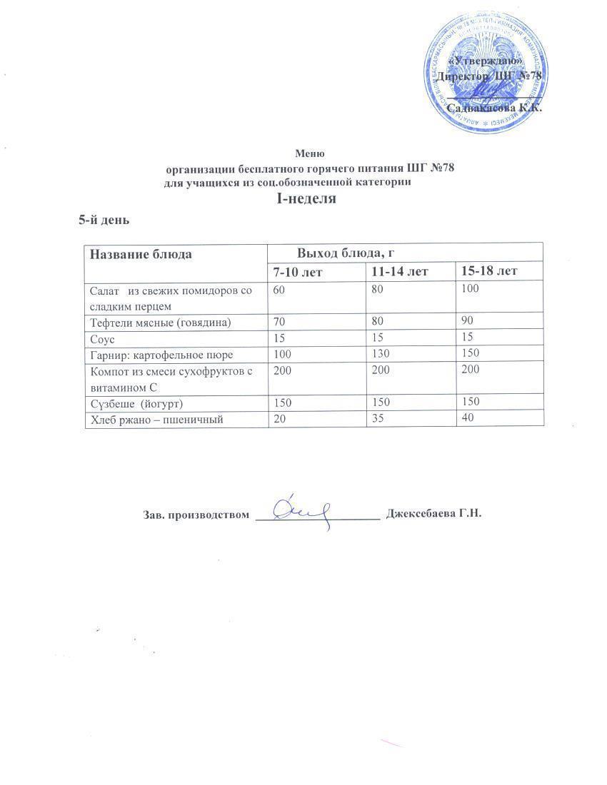 Ас мәзірі  10.11.2023 ж.