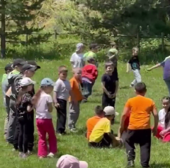 "Солнышко" мектеп лагері "түйеқұс фермаға" экскурсия