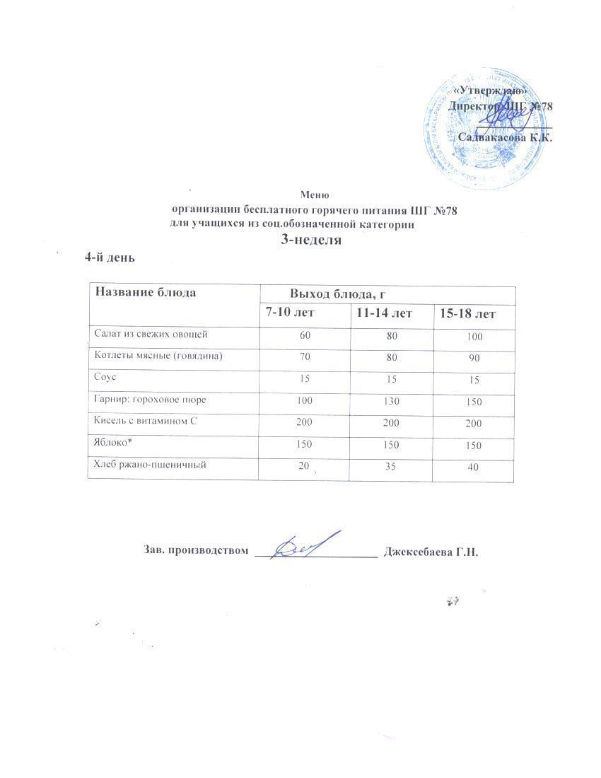 Ас мәзірі  17.04.2025 ж