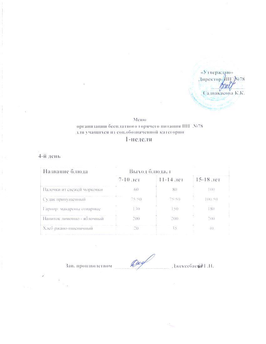 Ас мәзірі 06.11.2025 ж.