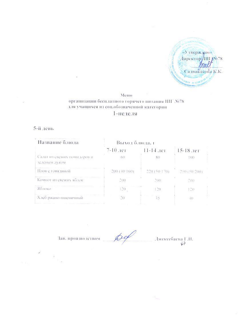 Ас мәзірі 07.11.2025 ж.
