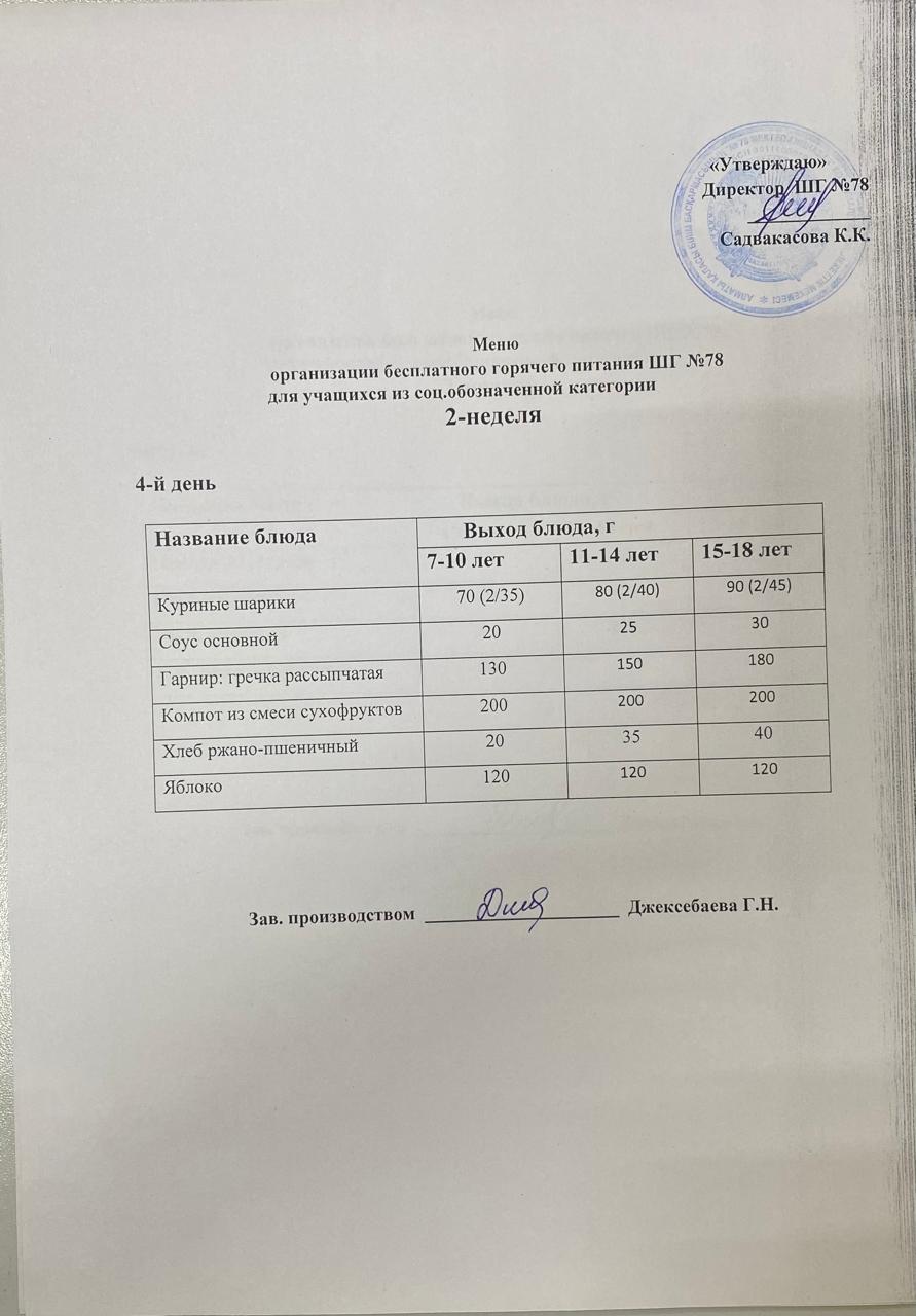 Ас мәзірі 15.01.2026 жыл.