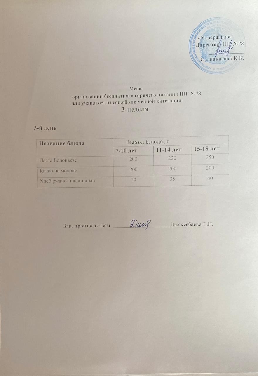 Ас мәзірі 21.01.2026 жыл.