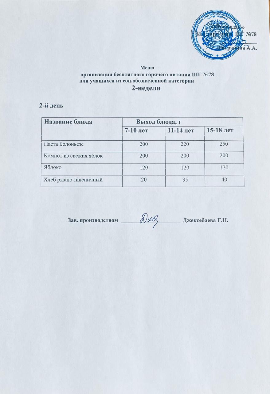 Ас мәзірі 10.02.2026 жыл.