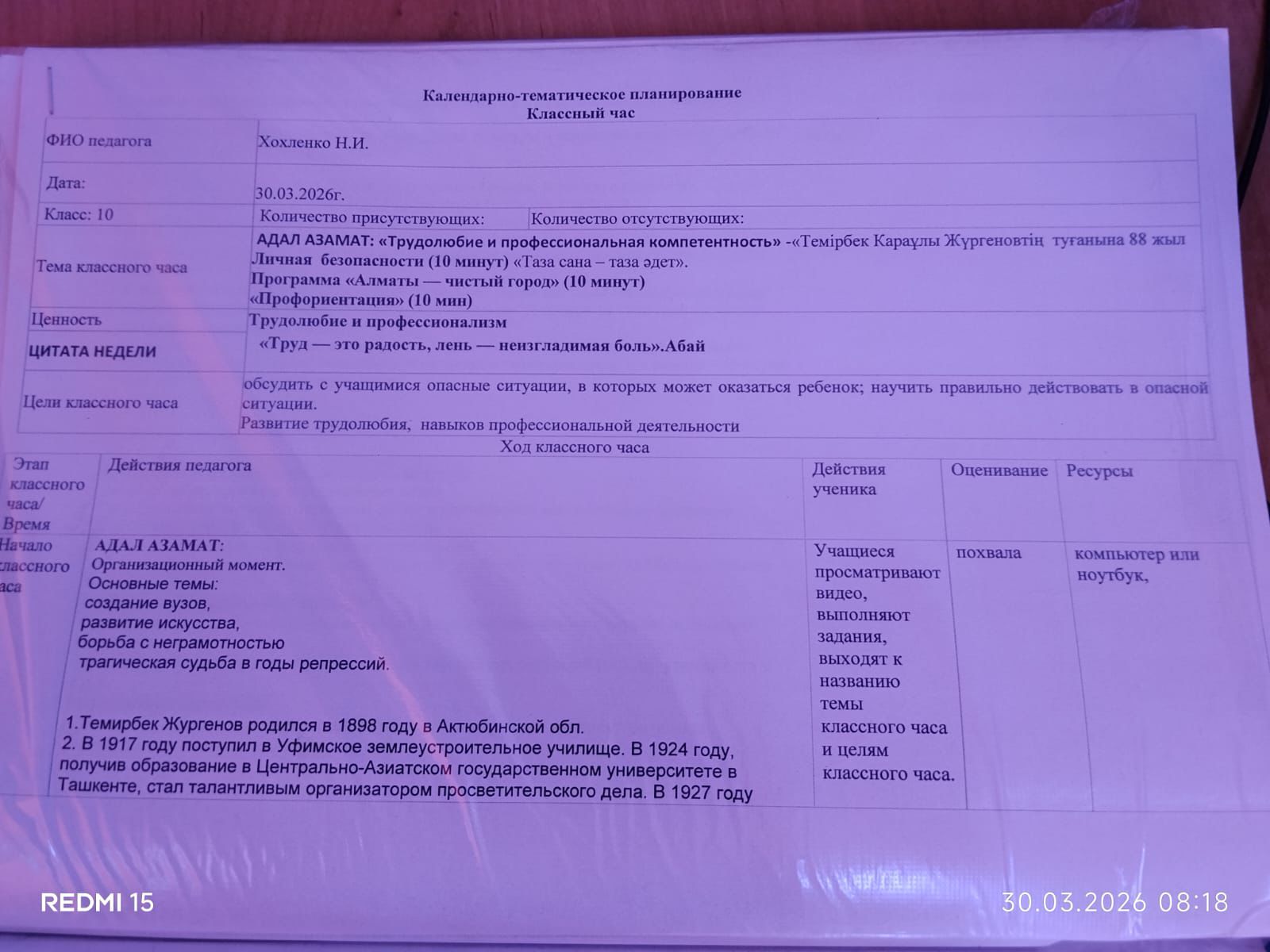 📚 Сынып сағаттары – тәрбие мен білім негізі