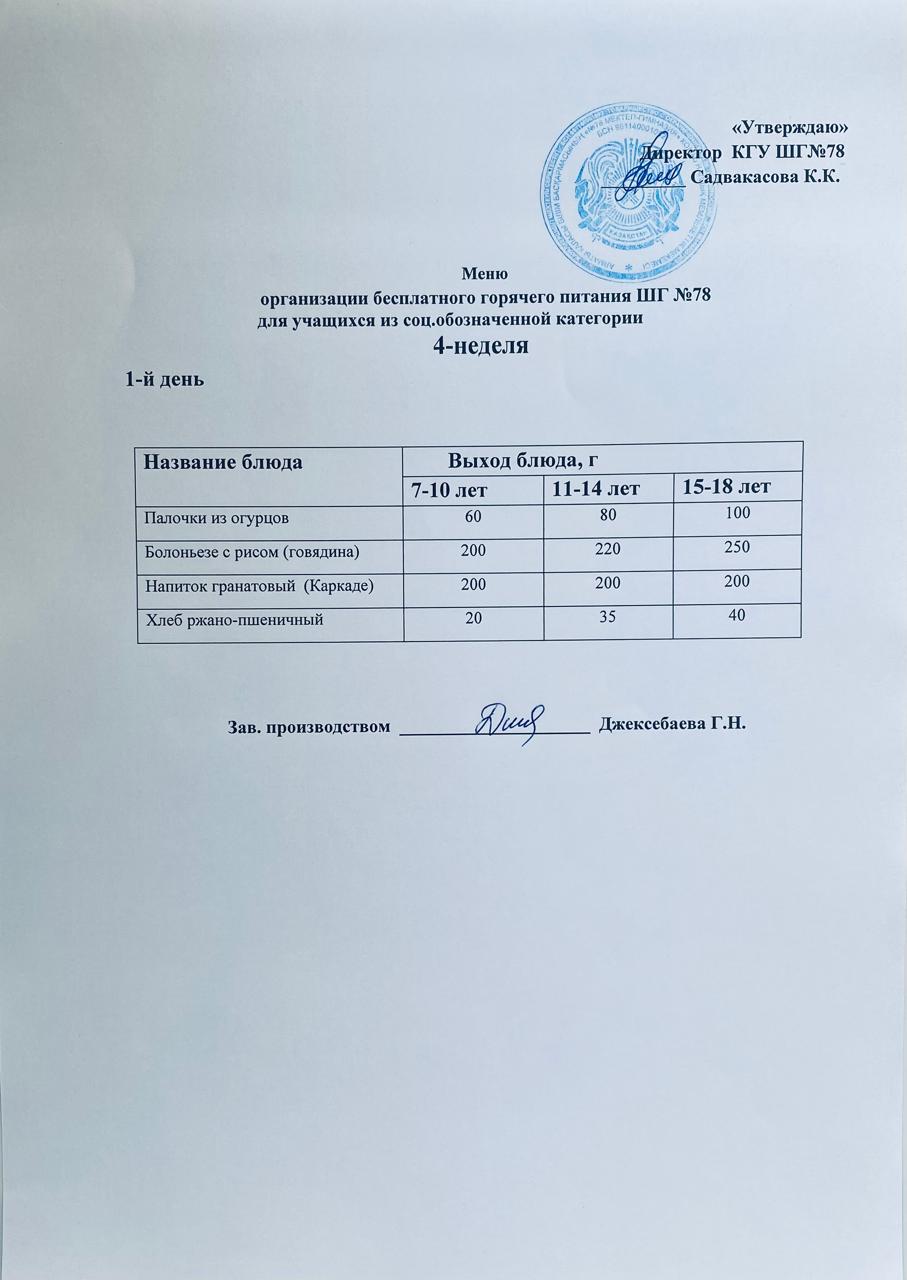 Ас мәзірі 27.04.2026 жыл.